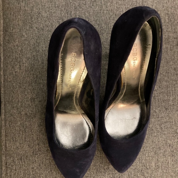 Blue suede high heel - Picture 5 of 7